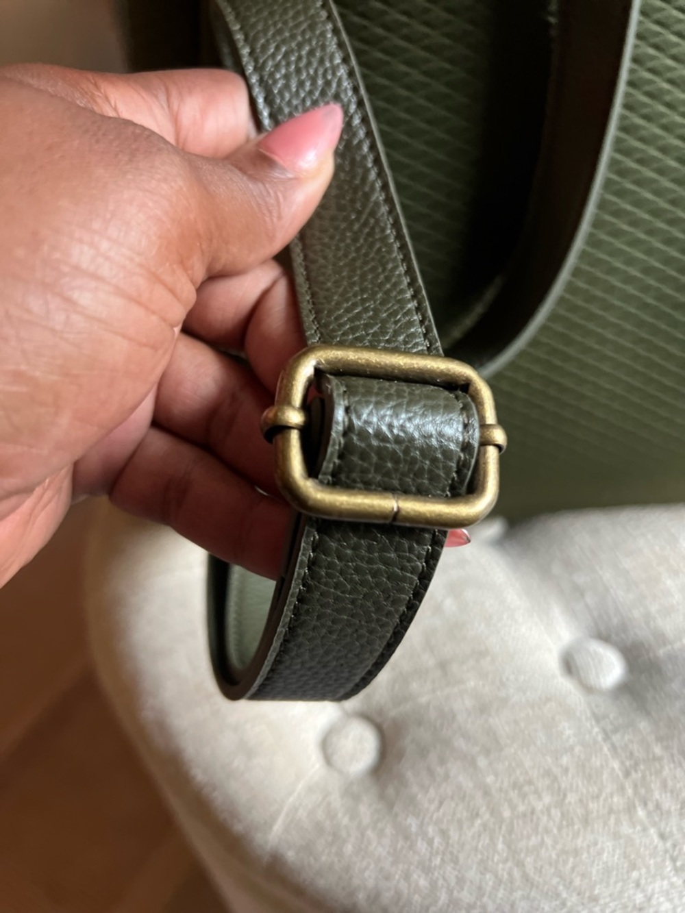 Quilted Olive Green The Sak Backpack - Picture 12 of 13